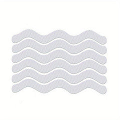 12pcs Wave Shaped Toilet Anti slip Stickers with Scraper