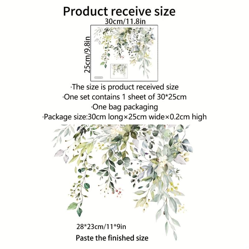 Flower Leaf Toilet Sticker Creative Decorative Lid Decals Self-adhesive Wall