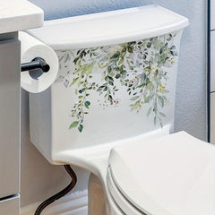 Flower Leaf Toilet Sticker Creative Decorative Lid Decals Self-adhesive Wall