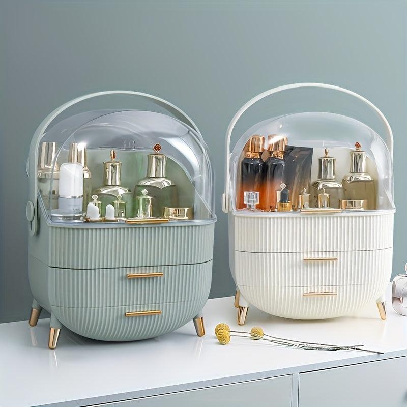 Makeup Drawer Organizer with Brush Holder & Pen Pencil Holder