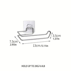 Stainless Steel Paper Holder Towel Rack Wall Mounted