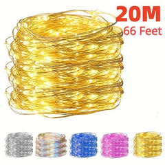 66ft Copper Wire Led String Lights USB Plug Fairy Garland