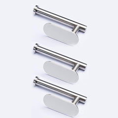 3pcs Toilet Paper Holder Self Adhesive Rack Stainless Steel Brushed