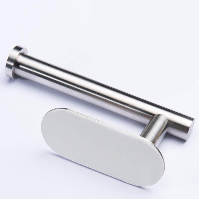 3pcs Toilet Paper Holder Self Adhesive Rack Stainless Steel Brushed