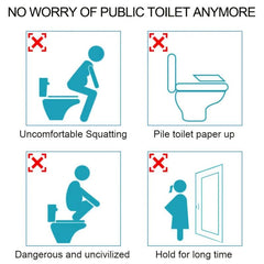 50 Packs Waterproof Travel Toilet Mat with Cushion Paper Disposable