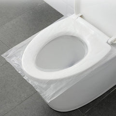 50 Packs Waterproof Travel Toilet Mat with Cushion Paper Disposable