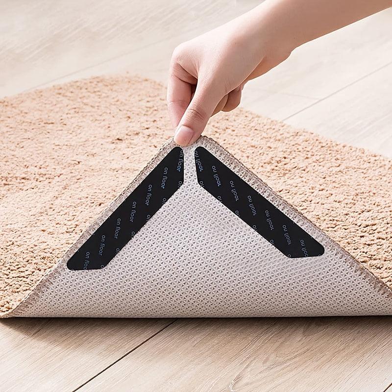 10pcs Reusable Carpet Mat Grippers Anti Slip Pads for Tile Wooden Flooring