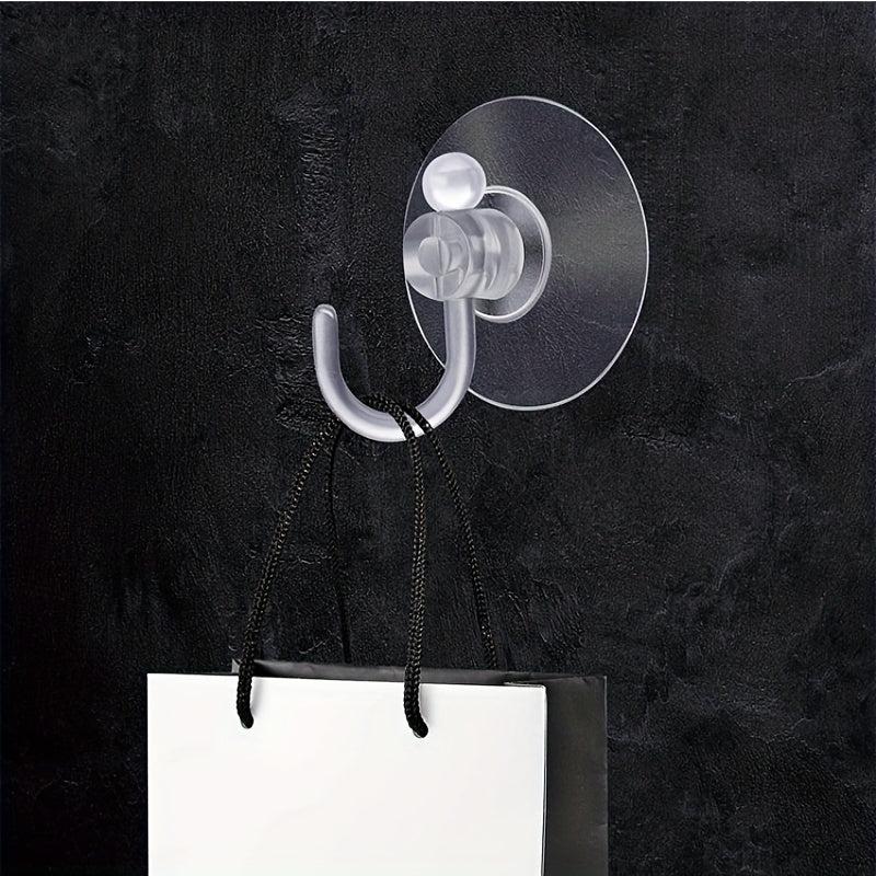 Upgrade Suction Cup Hooks 1.57'' Clear PVC Small Cups for Bathroom Shower