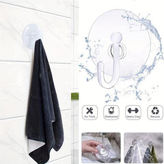 Upgrade Suction Cup Hooks 1.57'' Clear PVC Small Cups for Bathroom Shower
