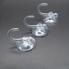 Upgrade Suction Cup Hooks 1.57'' Clear PVC Small Cups for Bathroom Shower
