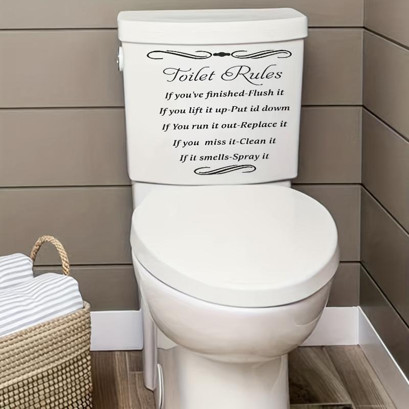 Toilet Rules Toilet Seat Sticker Decorative Toilet Lid Decal