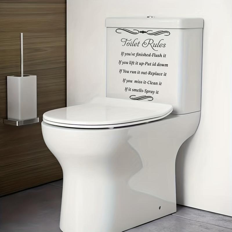 Toilet Rules Toilet Seat Sticker Decorative Toilet Lid Decal