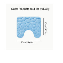 Cobblestone Embossed Bath Rug Non Slip Bathroom Mat