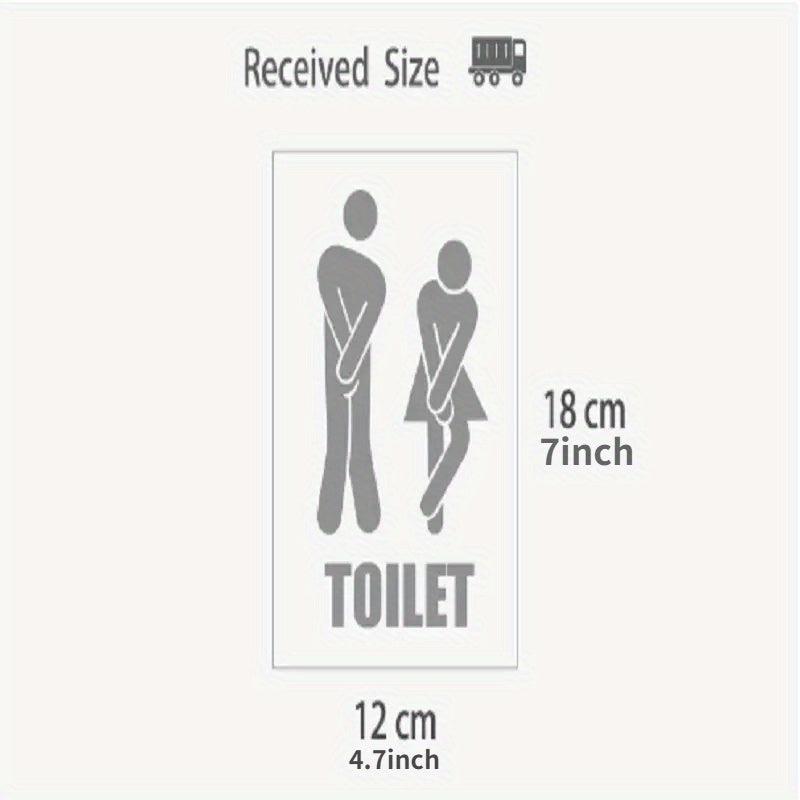 Toilet Sign Door Sticker Funny Decal Bathroom Decor