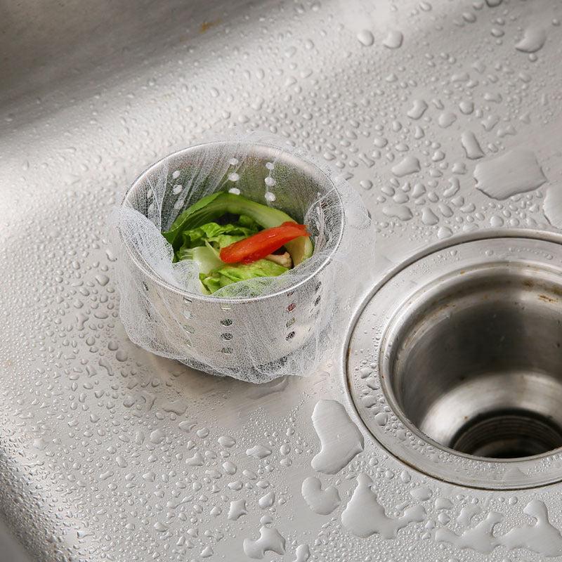 100pcs Drain Outlet Garbage Bags Water Repellent Sink Filter