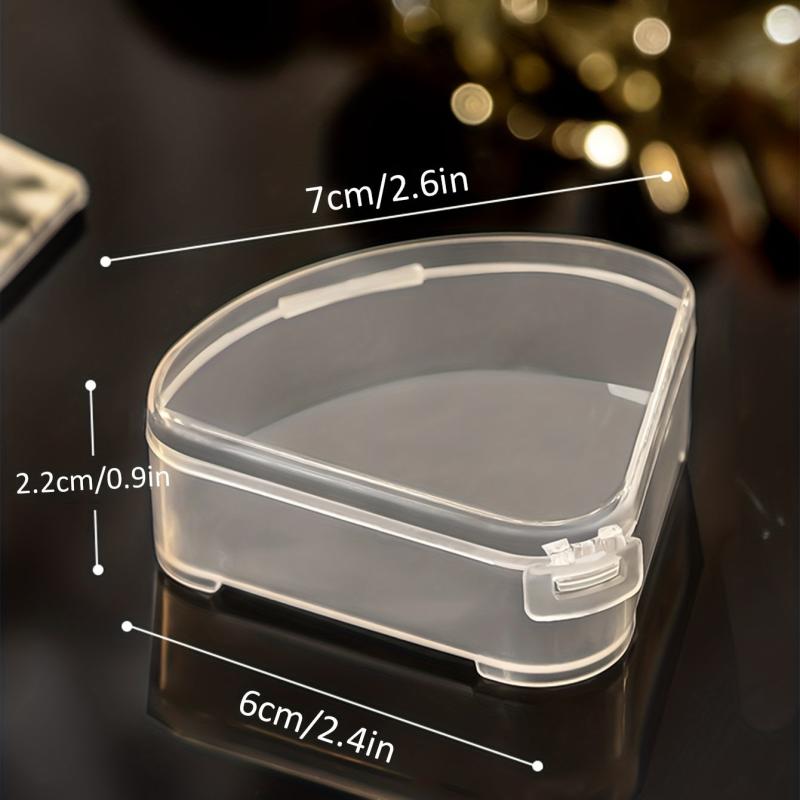 Transparent Triangular Powder Puff Holder Portable Powder Puff Storage Box
