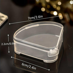 Transparent Triangular Powder Puff Holder Portable Powder Puff Storage Box