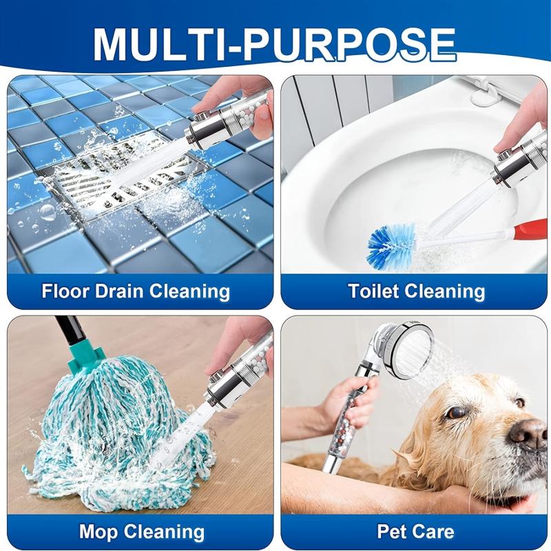Filtered Shower Head 4 Settings High Pressure Water Saving
