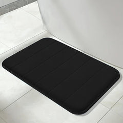 Thick Memory Foam Bath Mat Set Non-slip Washable Rug Flannel Toilet Mat Soft