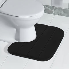 Thick Memory Foam Bath Mat Set Non-slip Washable Rug Flannel Toilet Mat Soft