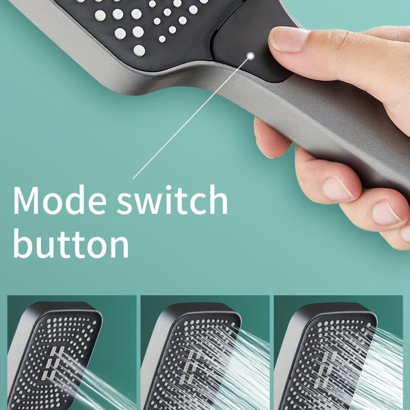 High Pressure Square Handheld Shower Head with Mode Switch