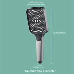 High Pressure Square Handheld Shower Head with Mode Switch