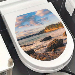 Funny Toilet Lid Decal Creative Bathroom Decor