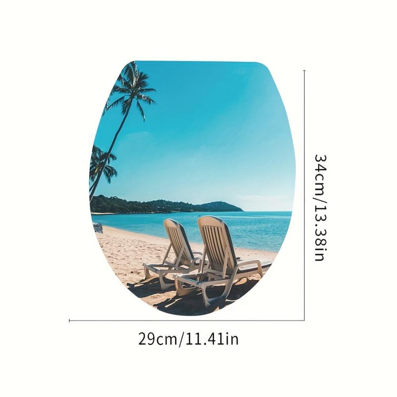 Funny Toilet Lid Decal Creative Bathroom Decor