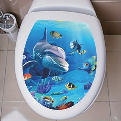 Funny Toilet Lid Decal Creative Bathroom Decor