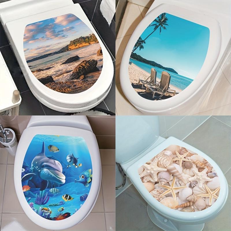 Funny Toilet Lid Decal Creative Bathroom Decor