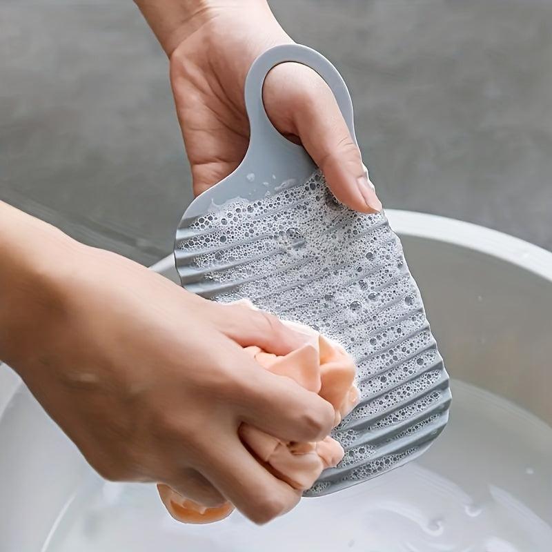 Portable Mini Laundry Board Foldable Washboard Soft Glue Non-slip Hand Wash
