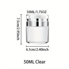 Portable Lotion Dispenser Airless Pump Jars Leakproof Travel Container