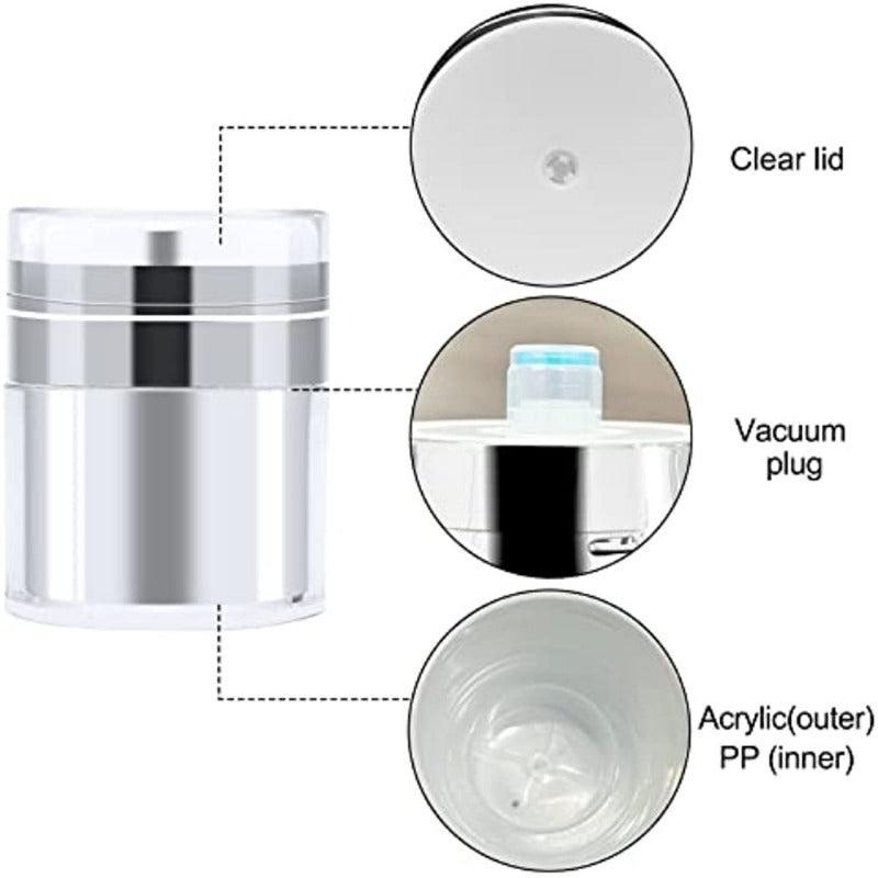 Portable Lotion Dispenser Airless Pump Jars Leakproof Travel Container