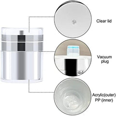 Portable Lotion Dispenser Airless Pump Jars Leakproof Travel Container