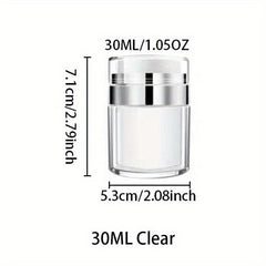 Portable Lotion Dispenser Airless Pump Jars Leakproof Travel Container