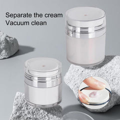Portable Lotion Dispenser Airless Pump Jars Leakproof Travel Container