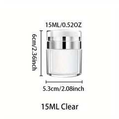 Portable Lotion Dispenser Airless Pump Jars Leakproof Travel Container