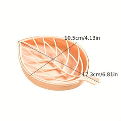 Leaf Shaped Soap Dish Holder for Bathroom