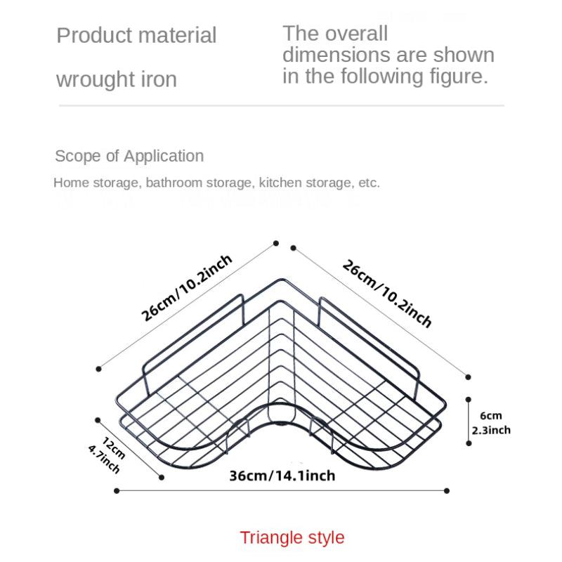 No Punching Triangle Storage Rack Bathroom Accessories