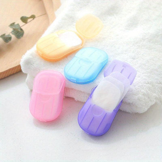 20pcs Disposable Soap Flakes Mini Soap Sheet Portable Travel