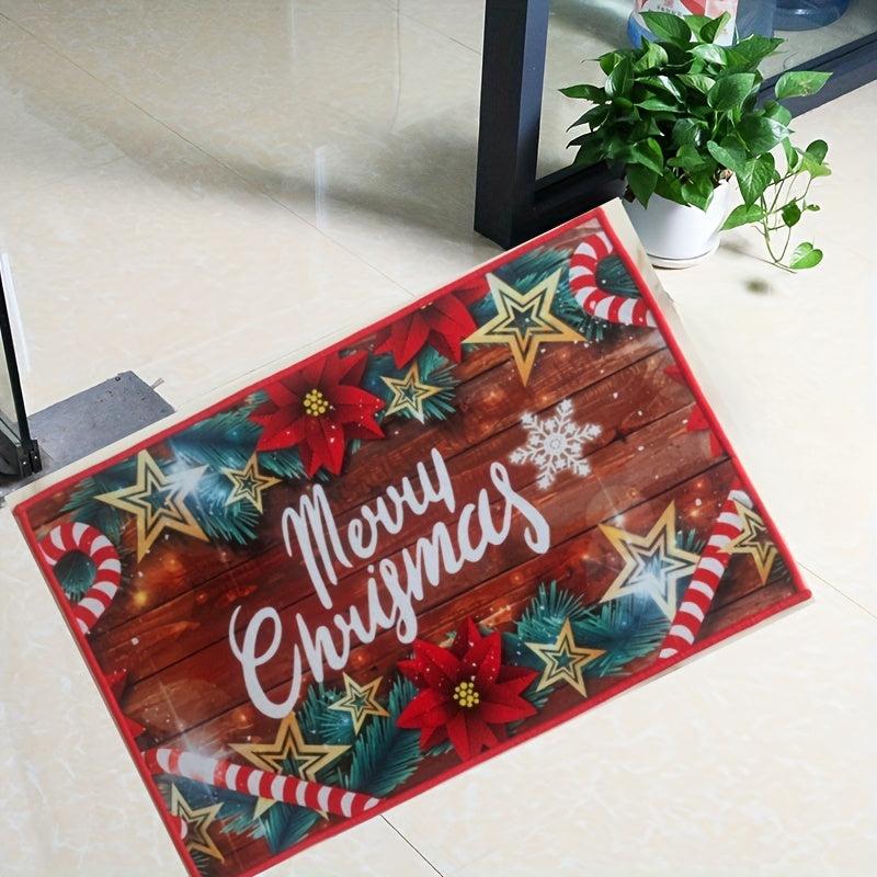 Christmas Cartoon Floor Mat Festive Home Decor Thanksgiving Gift