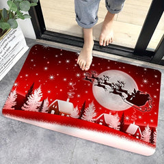 Christmas Cartoon Floor Mat Festive Home Decor Thanksgiving Gift