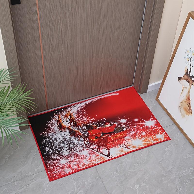 Christmas Cartoon Floor Mat Festive Home Decor Thanksgiving Gift