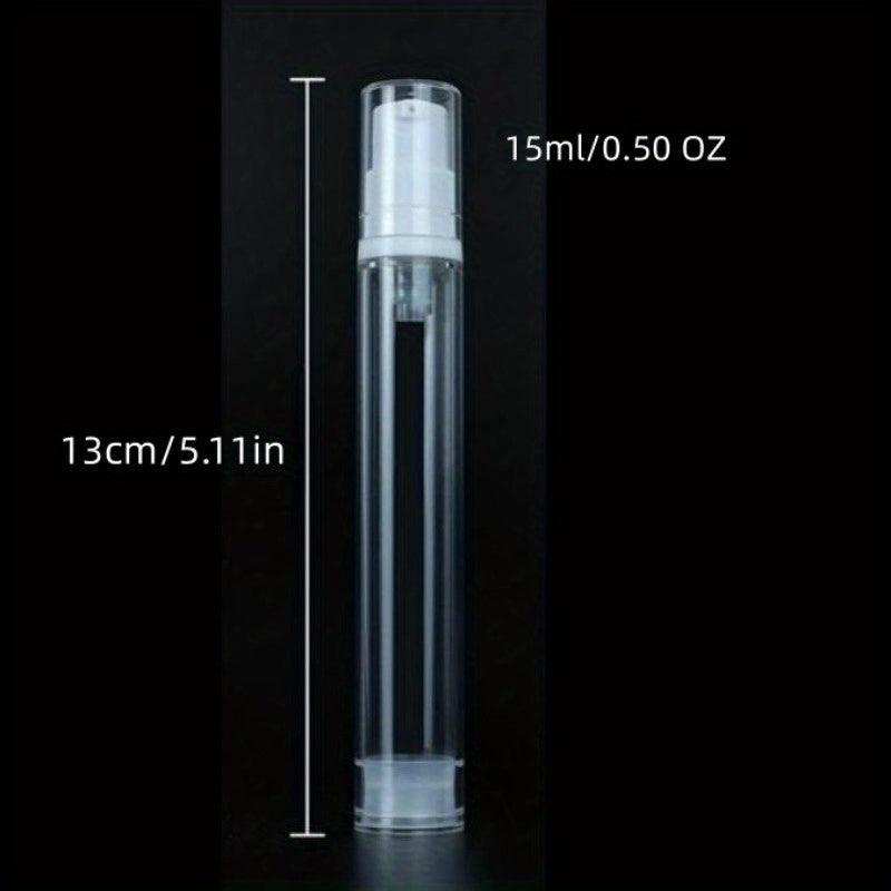 3 Airless Pump Bottles - 5ml, 10ml, 15ml - Travel Friendly Lotion Dispensers