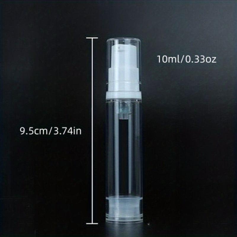 3 Airless Pump Bottles - 5ml, 10ml, 15ml - Travel Friendly Lotion Dispensers