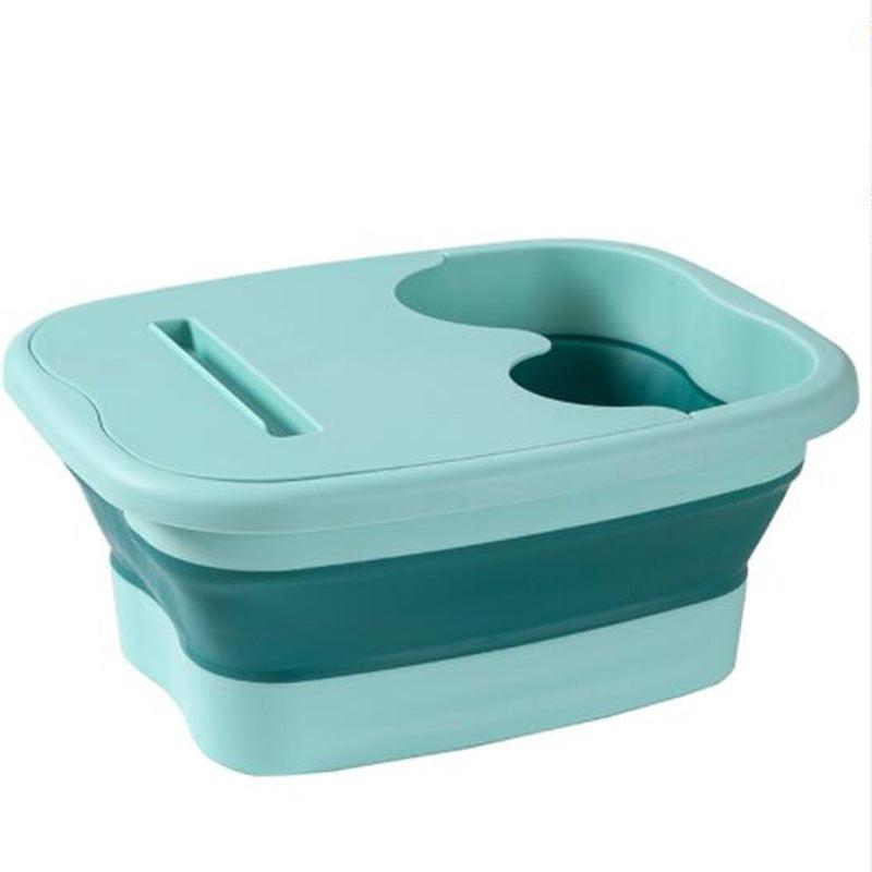 Folding Bubble Foot Bath Bucket with Lid for Home Travel