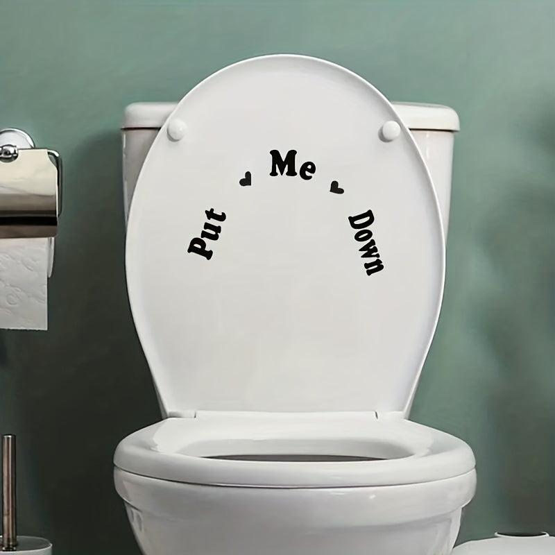 Fun Toilet Lid Decal Bathroom Decor Sticker