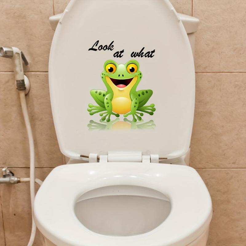Cute Animal Toilet Lid Decals - Fun Frogs Seat Stickers