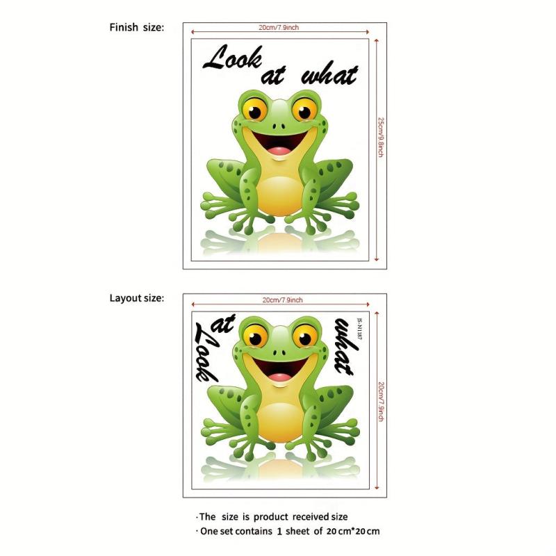 Cute Animal Toilet Lid Decals - Fun Frogs Seat Stickers