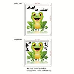 Cute Animal Toilet Lid Decals - Fun Frogs Seat Stickers